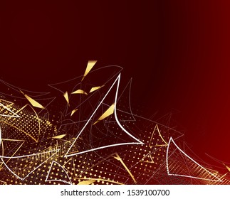 Tech futuristic Abstract 3D Paper Graphics design and background. Use for modern design, cover, poster, template, brochure, decorated, flyer, banner.