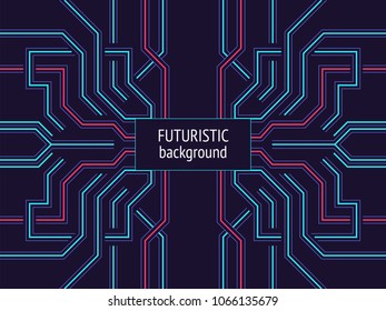 Tech futuristic abstract background Vector illustration 