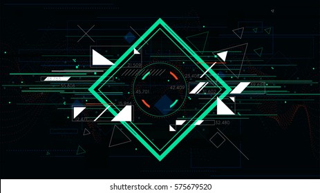 Tech Futuristic Abstract Backgrounds, Colorful Square