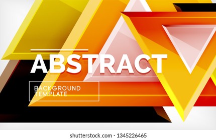 Tech futuristische geometrische 3D-Formen, minimaler abstrakter Hintergrund. Vektorgrafik