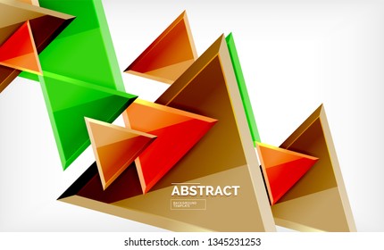 Tech futuristische geometrische 3D-Formen, minimaler abstrakter Hintergrund. Vektorgrafik