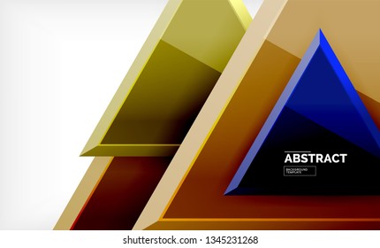 Formas 3d geométricas tecnológicas futuristas, fondo abstracto mínimo. Ilustración del vector