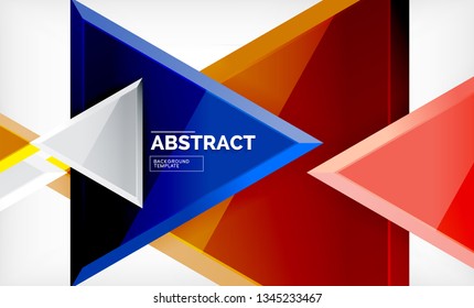Formas 3d geométricas tecnológicas futuristas, fondo abstracto mínimo. Ilustración del vector