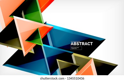 Formas 3d geométricas tecnológicas futuristas, fondo abstracto mínimo. Ilustración del vector