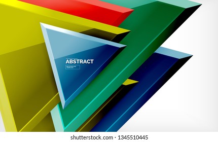 Formas 3d geométricas tecnológicas futuristas, fondo abstracto mínimo. Ilustración del vector