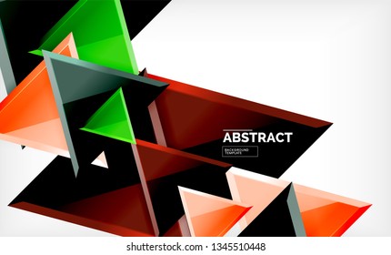Formas 3d geométricas tecnológicas futuristas, fondo abstracto mínimo. Ilustración del vector