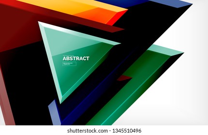Formas 3d geométricas tecnológicas futuristas, fondo abstracto mínimo. Ilustración del vector