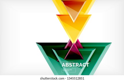 Tech futuristische geometrische 3D-Formen, minimaler abstrakter Hintergrund. Vektorgrafik