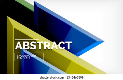 Formas 3d geométricas tecnológicas futuristas, fondo abstracto mínimo. Ilustración del vector