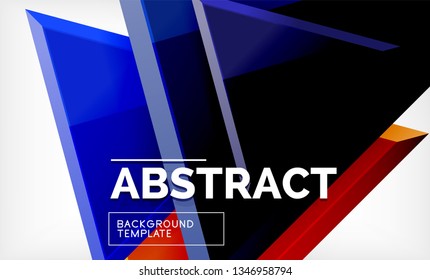 Formas 3d geométricas tecnológicas futuristas, fondo abstracto mínimo. Ilustración del vector