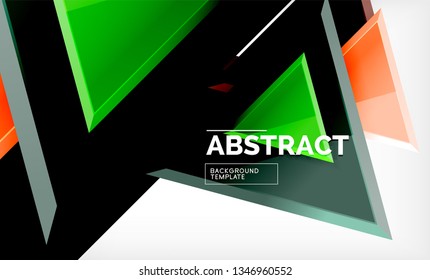 Formas 3d geométricas tecnológicas futuristas, fondo abstracto mínimo. Ilustración del vector