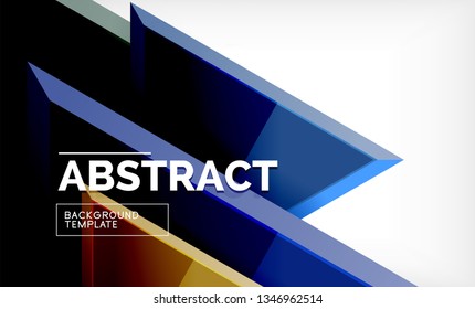 Formas 3d geométricas tecnológicas futuristas, fondo abstracto mínimo. Ilustración del vector