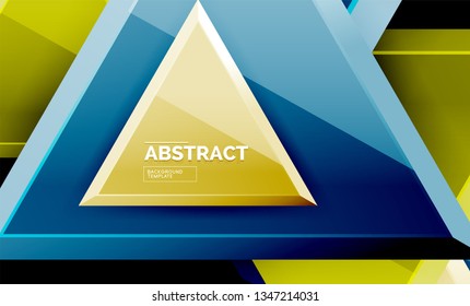 Tech futuristische geometrische 3D-Formen, minimaler abstrakter Hintergrund. Vektorgrafik