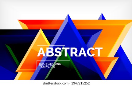 Formas 3d geométricas tecnológicas futuristas, fondo abstracto mínimo. Ilustración del vector