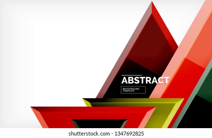 Formas 3d geométricas tecnológicas futuristas, fondo abstracto mínimo. Ilustración del vector