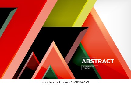 Formas 3d geométricas tecnológicas futuristas, fondo abstracto mínimo. Ilustración del vector
