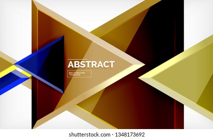 Formas 3d geométricas tecnológicas futuristas, fondo abstracto mínimo. Ilustración del vector