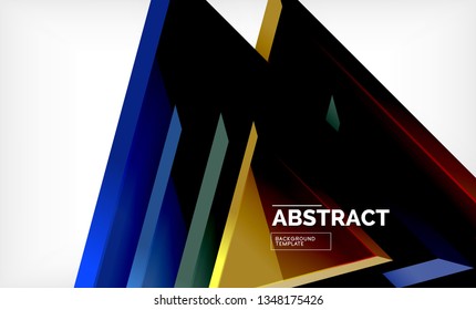 Formas 3d geométricas tecnológicas futuristas, fondo abstracto mínimo. Ilustración del vector