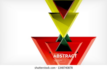 Tech futuristic geometric 3d shapes, minimal abstract background. Vector illustration