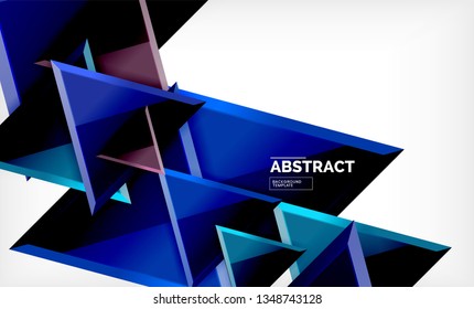 Formas 3d geométricas tecnológicas futuristas, fondo abstracto mínimo. Ilustración del vector