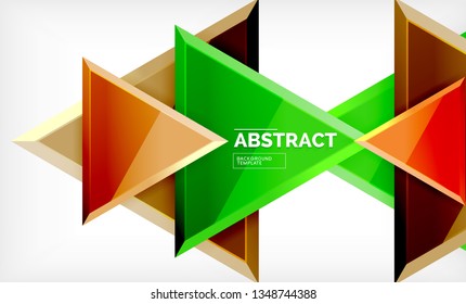 Formas 3d geométricas tecnológicas futuristas, fondo abstracto mínimo. Ilustración del vector