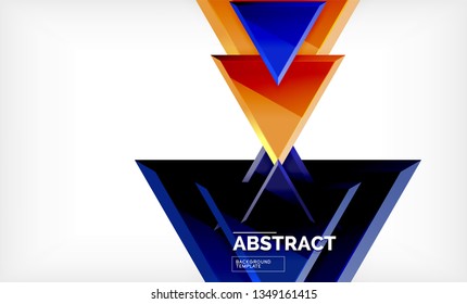 Formas 3d geométricas tecnológicas futuristas, fondo abstracto mínimo. Ilustración del vector