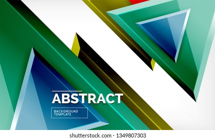 Formas 3d geométricas tecnológicas futuristas, fondo abstracto mínimo. Ilustración del vector