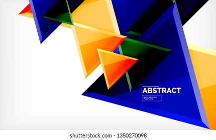 Formas 3d geométricas tecnológicas futuristas, fondo abstracto mínimo. Ilustración del vector