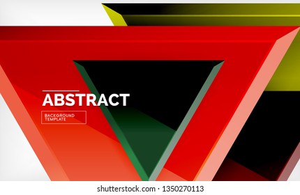 Tech futuristic geometric 3d shapes, minimal abstract background. Vector illustration