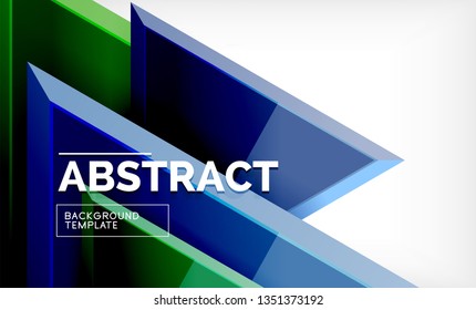 Formas 3d geométricas tecnológicas futuristas, fondo abstracto mínimo. Ilustración del vector