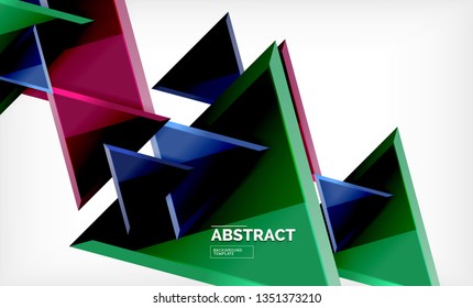 Tech futuristische geometrische 3D-Formen, minimaler abstrakter Hintergrund. Vektorgrafik
