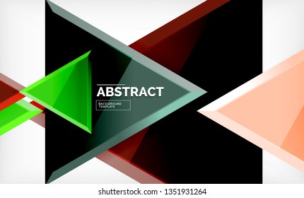 Tech futuristische geometrische 3D-Formen, minimaler abstrakter Hintergrund. Vektorgrafik