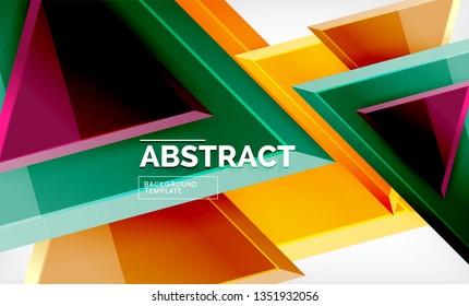 Formas 3d geométricas tecnológicas futuristas, fondo abstracto mínimo. Ilustración del vector