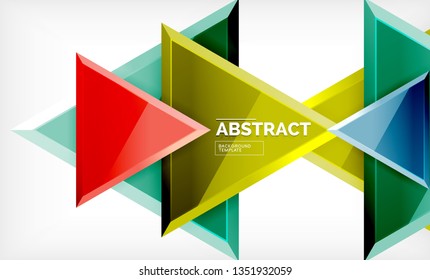 Formas 3d geométricas tecnológicas futuristas, fondo abstracto mínimo. Ilustración del vector