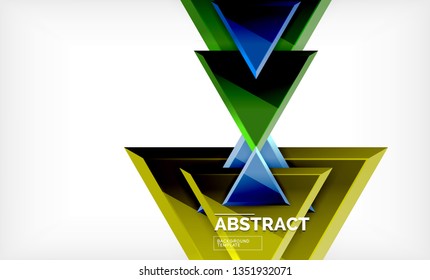 Formas 3d geométricas tecnológicas futuristas, fondo abstracto mínimo. Ilustración del vector