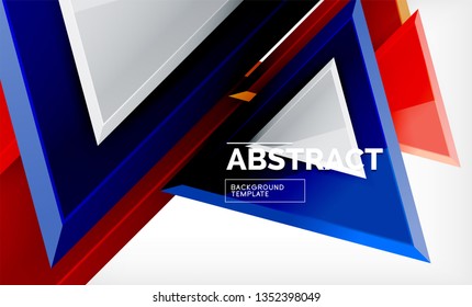 Formas 3d geométricas tecnológicas futuristas, fondo abstracto mínimo. Ilustración del vector