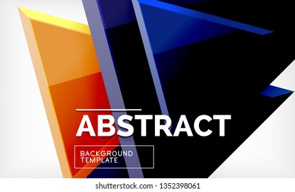 Formas 3d geométricas tecnológicas futuristas, fondo abstracto mínimo. Ilustración del vector