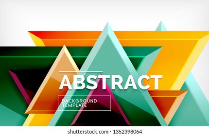 Tech futuristic geometric 3d shapes, minimal abstract background. Vector illustration