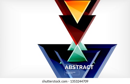 Formas 3d geométricas tecnológicas futuristas, fondo abstracto mínimo. Ilustración del vector
