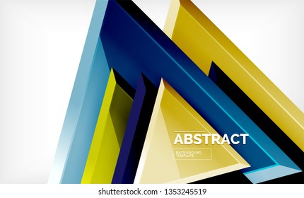 Formas 3d geométricas tecnológicas futuristas, fondo abstracto mínimo. Ilustración del vector