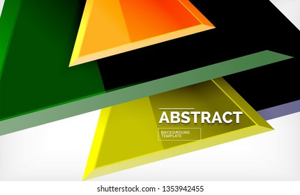 Tech futuristische geometrische 3D-Formen, minimaler abstrakter Hintergrund. Vektorgrafik