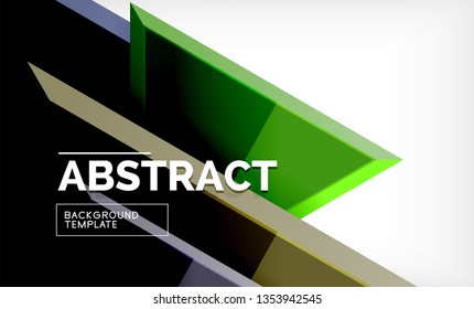 Formas 3d geométricas tecnológicas futuristas, fondo abstracto mínimo. Ilustración del vector