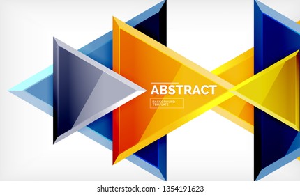 Formas 3d geométricas tecnológicas futuristas, fondo abstracto mínimo. Ilustración del vector