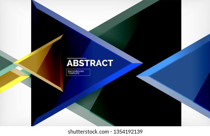 Formas 3d geométricas tecnológicas futuristas, fondo abstracto mínimo. Ilustración del vector
