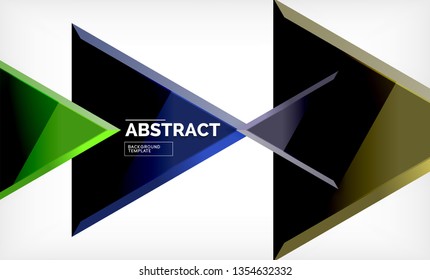 Formas 3d geométricas tecnológicas futuristas, fondo abstracto mínimo. Ilustración del vector
