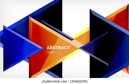Formas 3d geométricas tecnológicas futuristas, fondo abstracto mínimo. Ilustración del vector