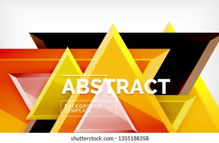 Formas 3d geométricas tecnológicas futuristas, fondo abstracto mínimo. Ilustración del vector