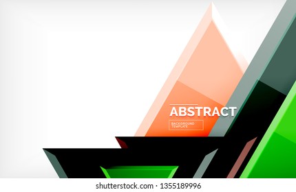 Formas 3d geométricas tecnológicas futuristas, fondo abstracto mínimo. Ilustración del vector