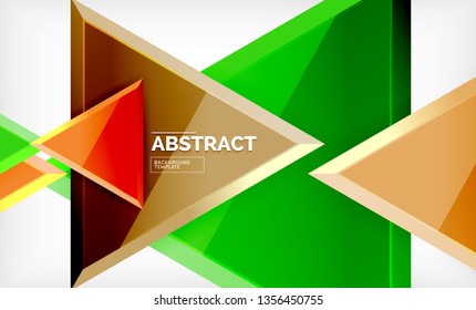 Formas 3d geométricas tecnológicas futuristas, fondo abstracto mínimo. Ilustración del vector