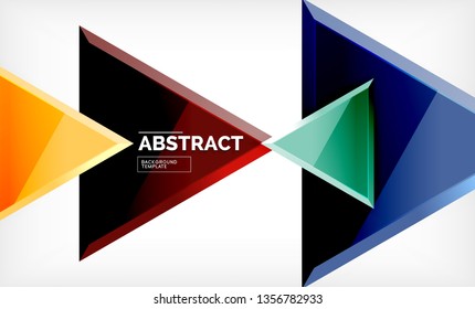 Tech futuristic geometric 3d shapes, minimal abstract background. Vector illustration